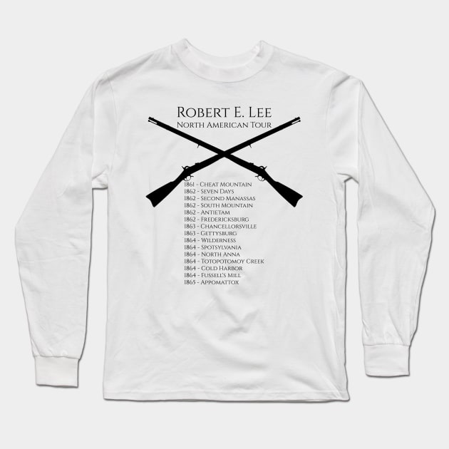 Robert E. Lee North American Tour Long Sleeve T-Shirt by Styr Designs